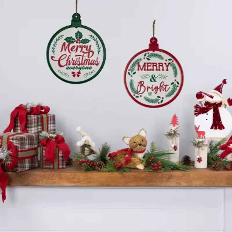 Northlight Ornament Style Metal 2-pc. Wall Sign