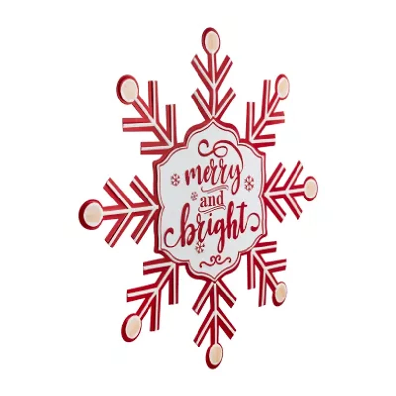 Northlight 15.75" Snowflake Wall Sign