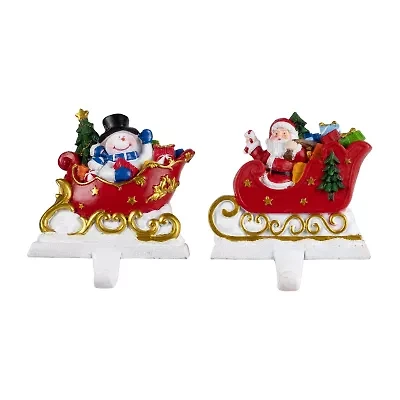 Northlight 4.25" Sleigh 2-pc. Christmas Stocking Holder