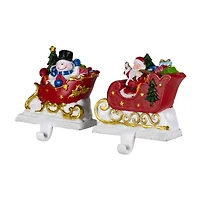 Northlight 4.25" Sleigh 2-pc. Christmas Stocking Holder