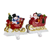 Northlight 4.25" Sleigh 2-pc. Christmas Stocking Holder