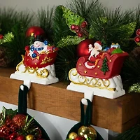 Northlight 4.25" Sleigh 2-pc. Christmas Stocking Holder