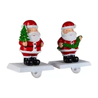 Northlight 4.75" Santa Stocking Holders 2-pc. Christmas Stocking Holder