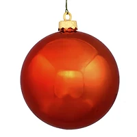 Shiny Burnt Orange Shatterproof Christmas Ball Ornament 8'' (200mm)