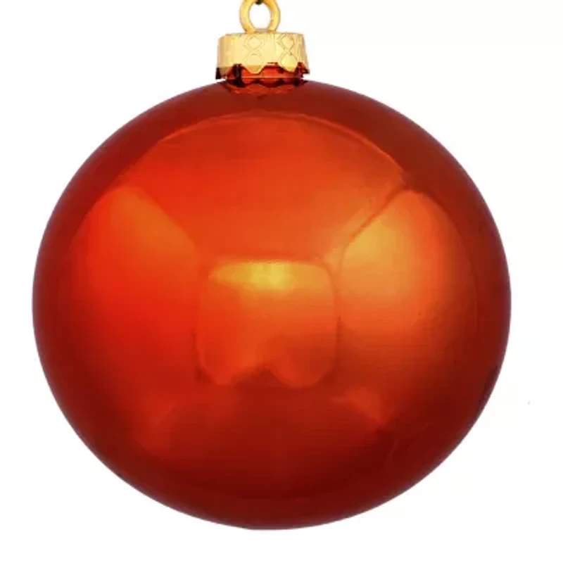 Shiny Burnt Orange Shatterproof Christmas Ball Ornament 8'' (200mm)