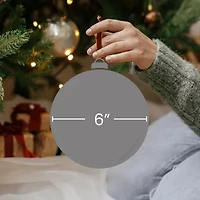 Jet Black Shatterproof Shiny Christmas Ball Ornament 6'' (150mm)