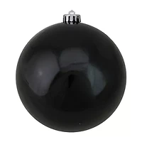 Jet Black Shatterproof Shiny Christmas Ball Ornament 6'' (150mm)