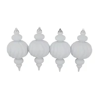 Northlight 10" Shatterproof Finial 4-pc. Christmas Ornament