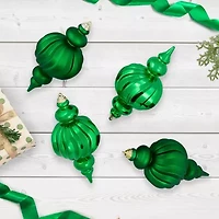 Northlight 10" Shatterproof Finial 4-pc. Christmas Ornament