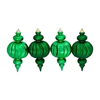 Northlight 10" Shatterproof Finial 4-pc. Christmas Ornament