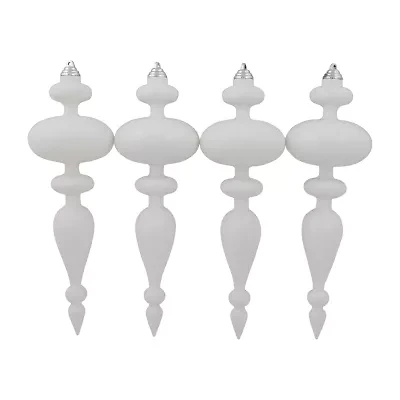 Northlight 14" Shatterproof Finial 4-pc. Christmas Ornament