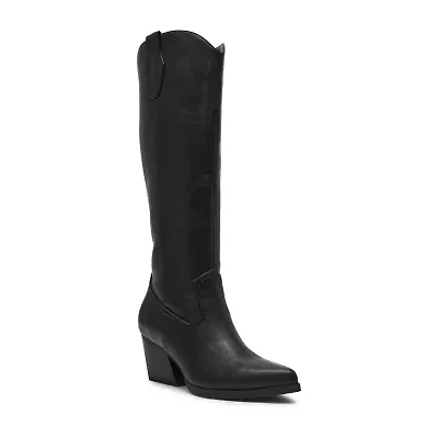 DV8 Womens Kyna Stacked Heel Cowboy Boots