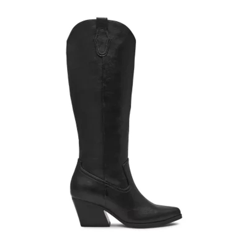 DV8 Womens Kyna Stacked Heel Cowboy Boots