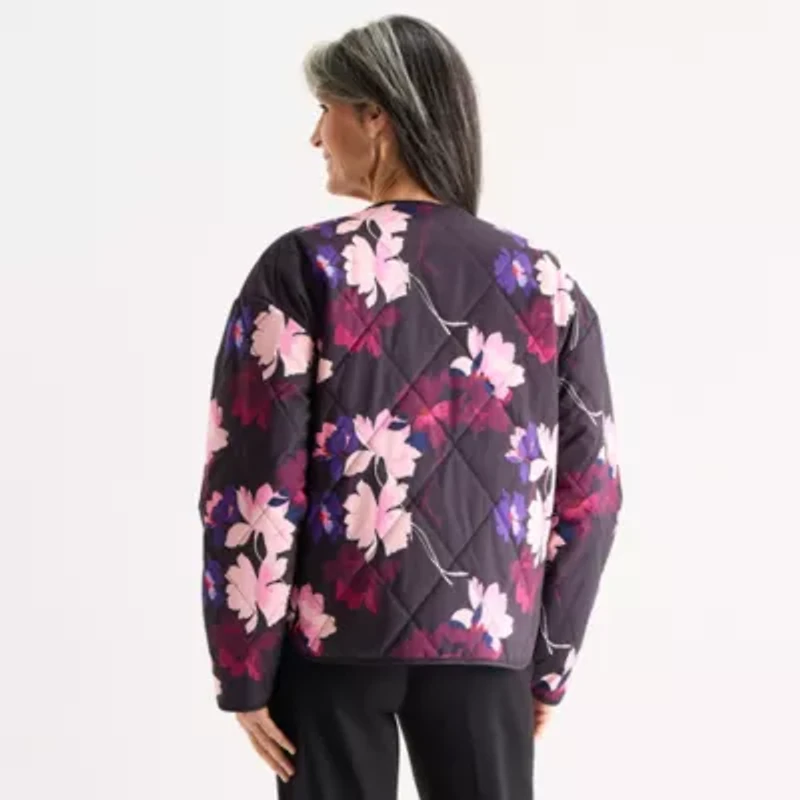 Liz Claiborne Womens Tall Lightweight Quilted Jacket
