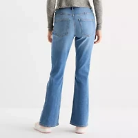 Arizona Curvy Womens Juniors Short High Rise Bootcut Jean