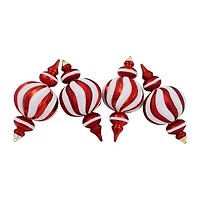 Northlight 10" Shatterproof Finial 4-pc. Christmas Ornament