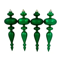 Northlight 14"  Shatterproof Finial 4-pc. Christmas Ornament