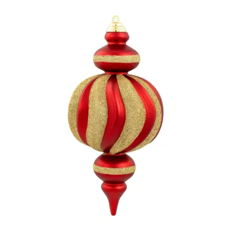 Northlight 10" Shatterproof Finial 4-pc. Christmas Ornament