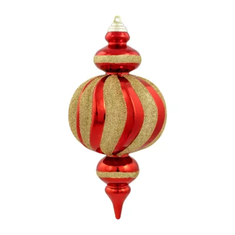Northlight 10" Shatterproof Finial 4-pc. Christmas Ornament