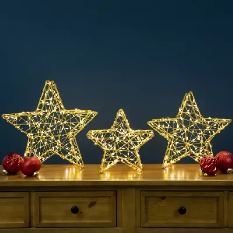 Northlight 14" Led Stars Christmas Yard Art