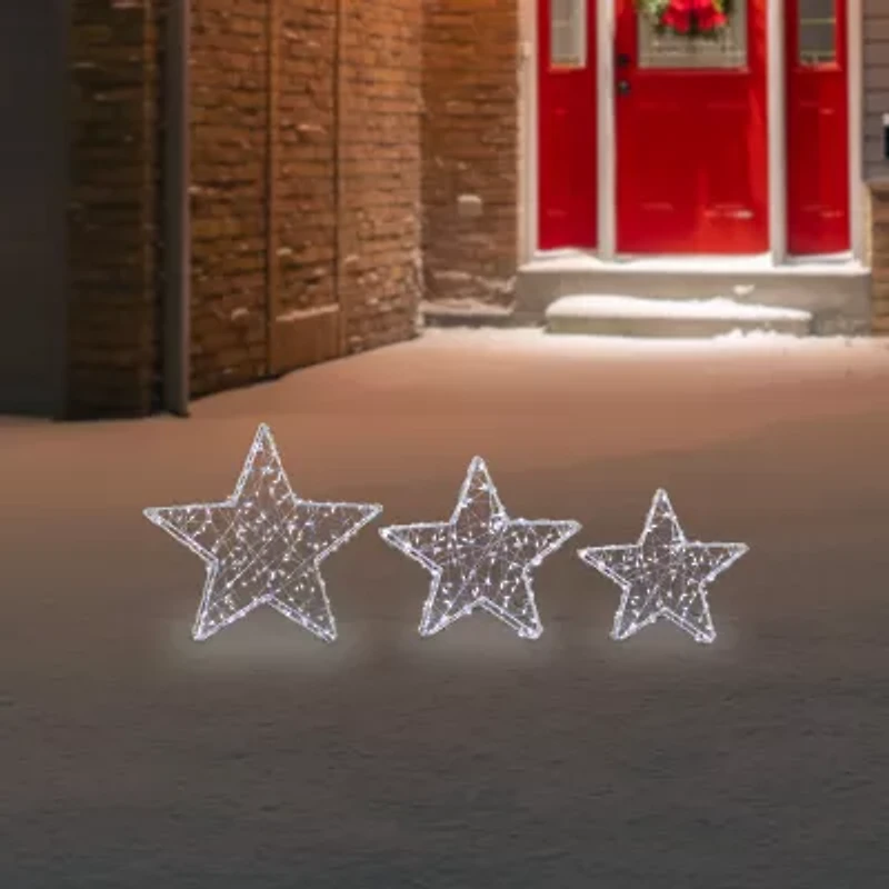 Northlight 13.75" Led Stars Christmas Yard Art