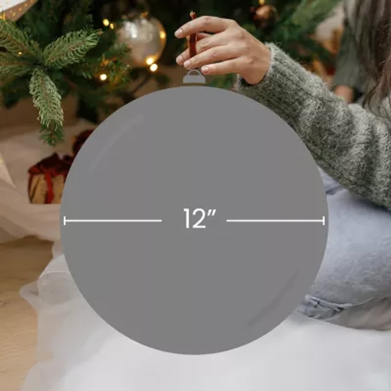 Shiny Hot Red Shatterproof Christmas Ball Ornament 12'' (300mm)