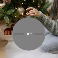 Silver Shatterproof Shiny Christmas Ball Ornament 10'' (250mm)