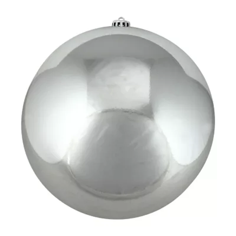 Silver Shatterproof Shiny Christmas Ball Ornament 10'' (250mm)
