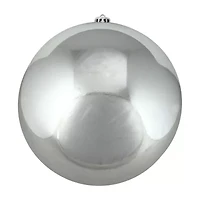 Silver Shatterproof Shiny Christmas Ball Ornament 10'' (250mm)
