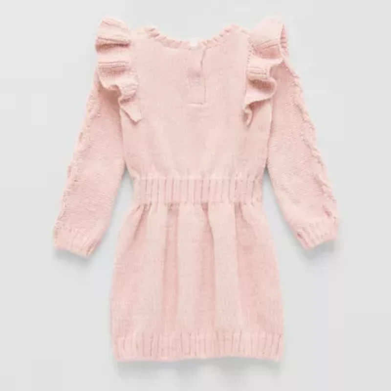 Little Lass Baby Girls Long Sleeve Sweater Dress