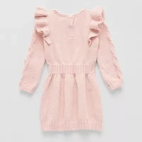 Little Lass Baby Girls Long Sleeve Sweater Dress