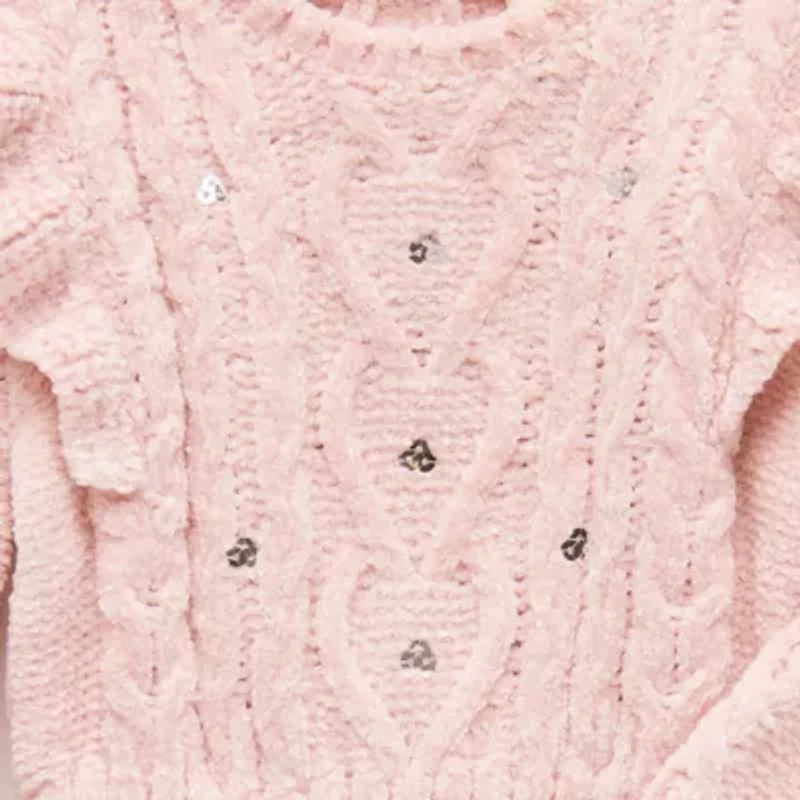 Little Lass Baby Girls Long Sleeve Sweater Dress
