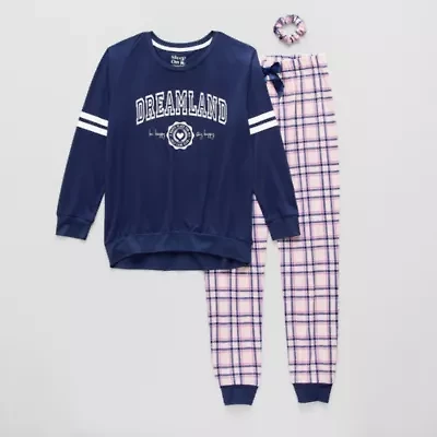 Sleep On It Little & Big Kid Girls Crew Neck Long Sleeve 3-pc. Pajama Sets