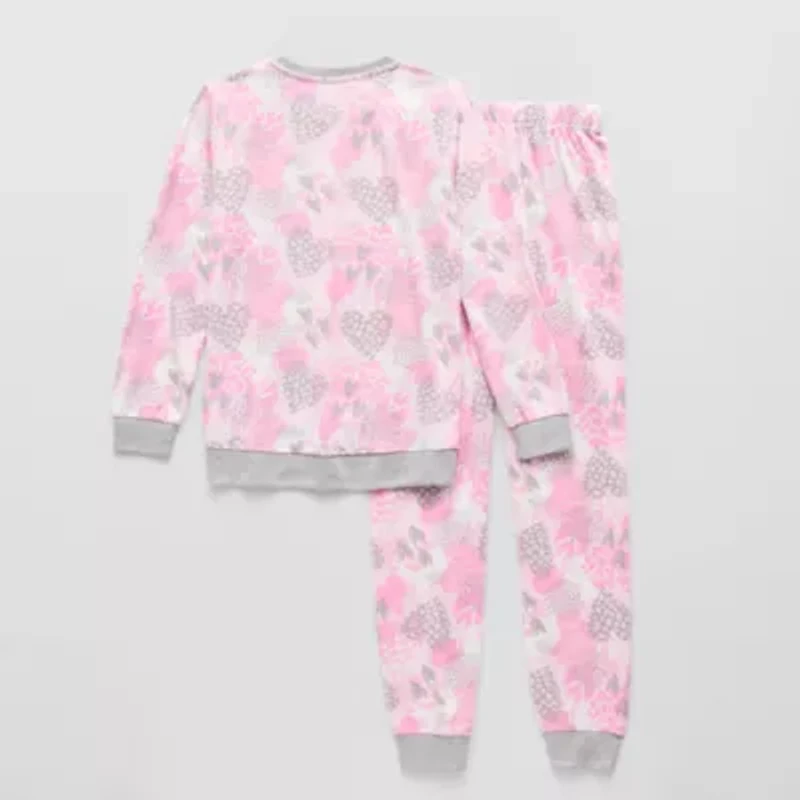 Sleep On It Little & Big Kid Girls Crew Neck Long Sleeve 3-pc. Pajama Sets