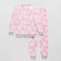 Sleep On It Little & Big Kid Girls Crew Neck Long Sleeve 3-pc. Pajama Sets
