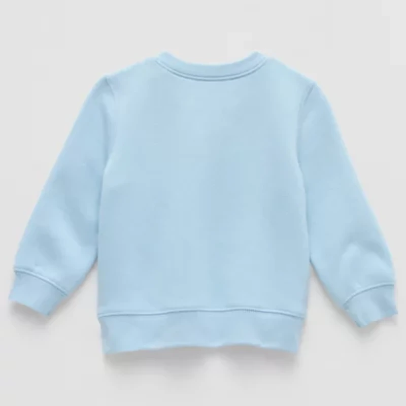 Okie Dokie Baby Boys Round Neck Fleece Long Sleeve Sweatshirt