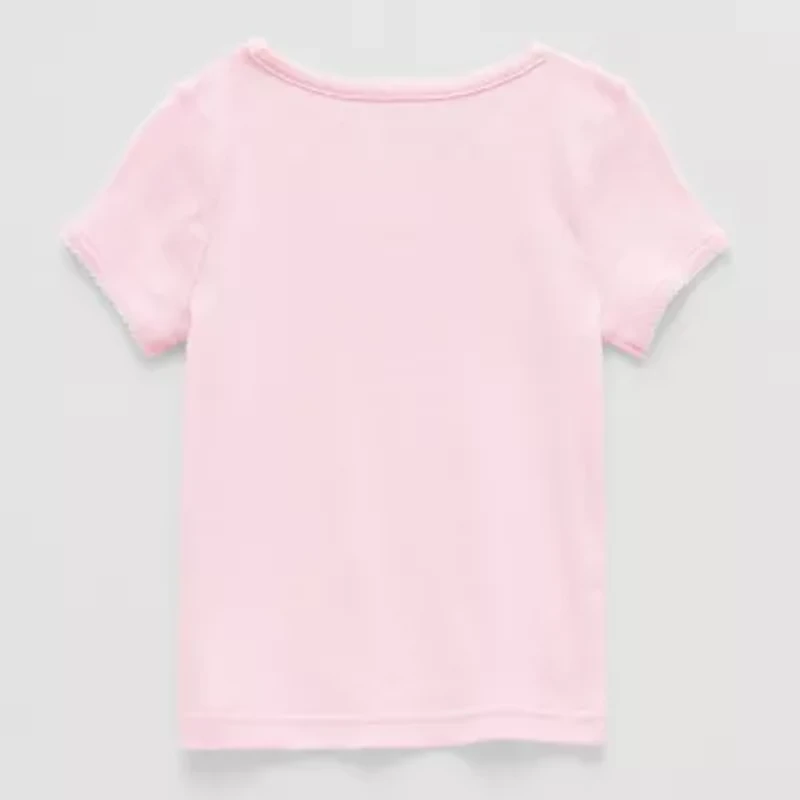 Okie Dokie Toddler & Little Girls Crew Neck Short Sleeve T-Shirt
