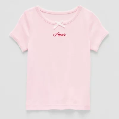 Okie Dokie Toddler & Little Girls Crew Neck Short Sleeve T-Shirt