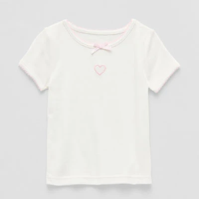 Okie Dokie Toddler & Little Girls Crew Neck Short Sleeve T-Shirt