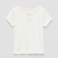 Okie Dokie Toddler & Little Girls Crew Neck Short Sleeve T-Shirt