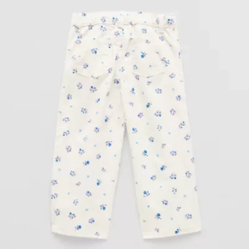 Okie Dokie Toddler & Little Girls Mid Rise Wide Leg Jean