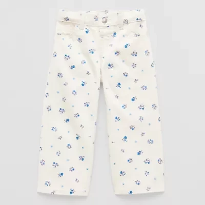 Okie Dokie Toddler & Little Girls Mid Rise Wide Leg Jean