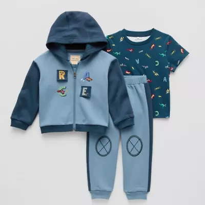 Little Stitch Race Car Toddler Boys 3-pc. Pant Set