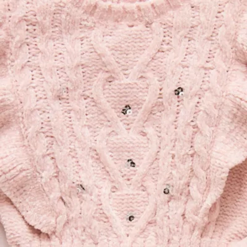 Little Lass Toddler Girls Long Sleeve Sweater Dress
