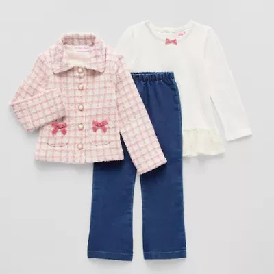 Little Lass Toddler Girls 3-pc. Pant Set