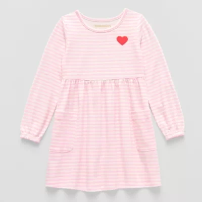 Thereabouts Little Girls Long Sleeve A-Line Dress