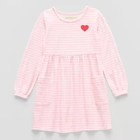 Thereabouts Little Girls Long Sleeve A-Line Dress