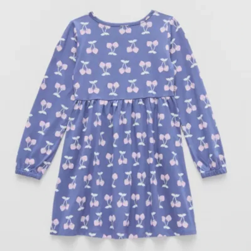 Thereabouts Little Girls Long Sleeve A-Line Dress