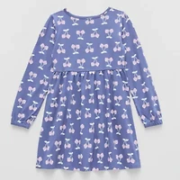 Thereabouts Little Girls Long Sleeve A-Line Dress