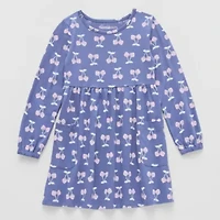 Thereabouts Little Girls Long Sleeve A-Line Dress